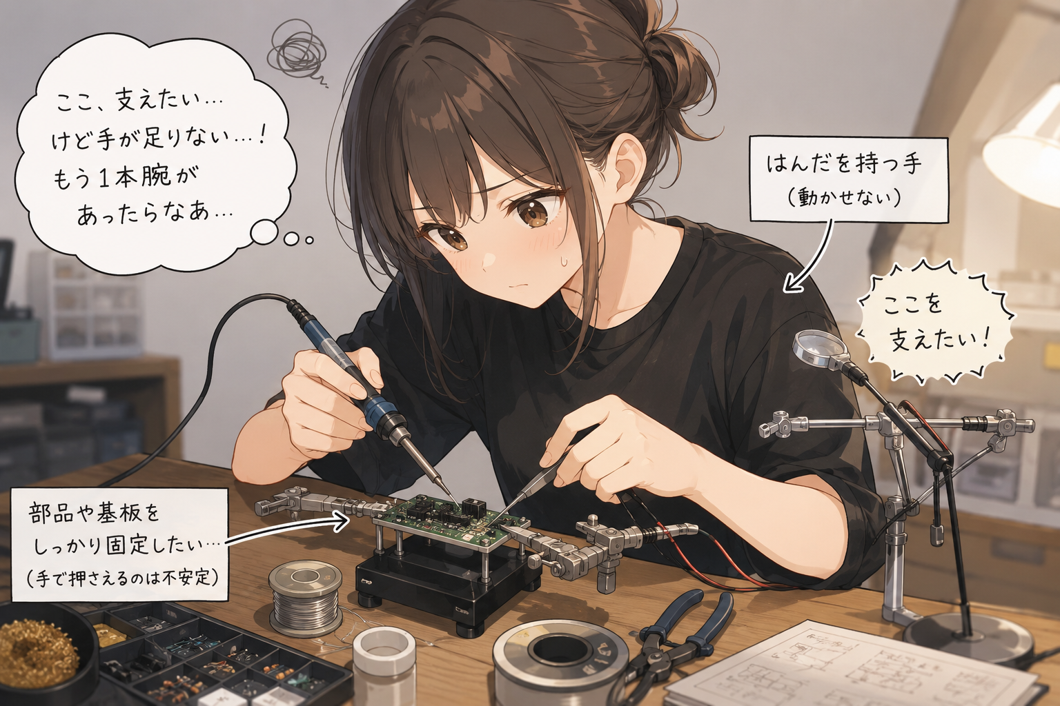 作業中で手が離せない